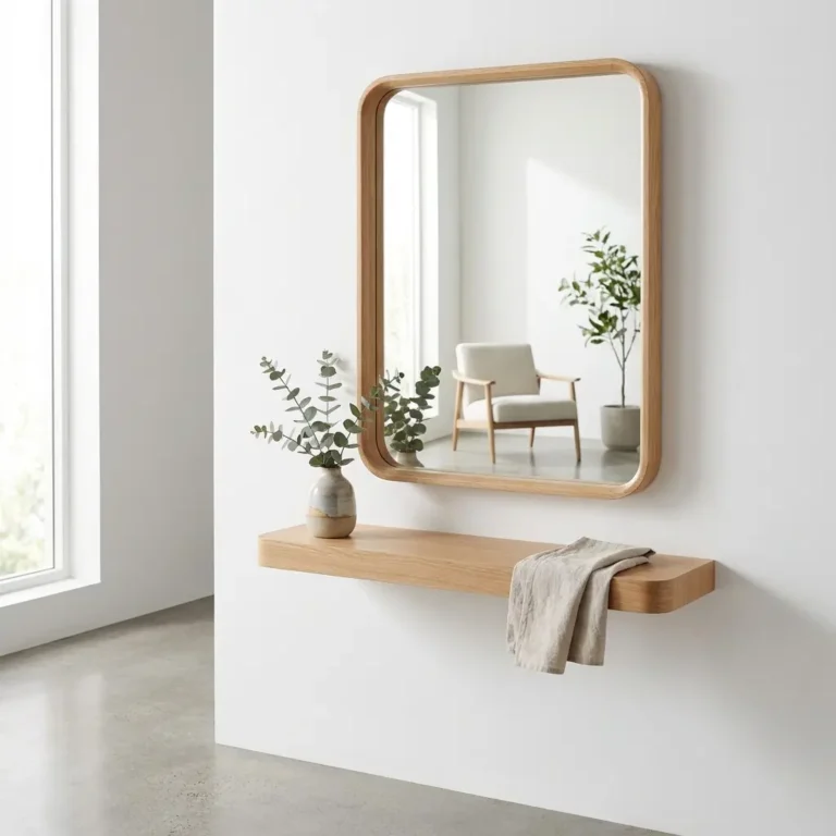 آینه مربع لبه گرد