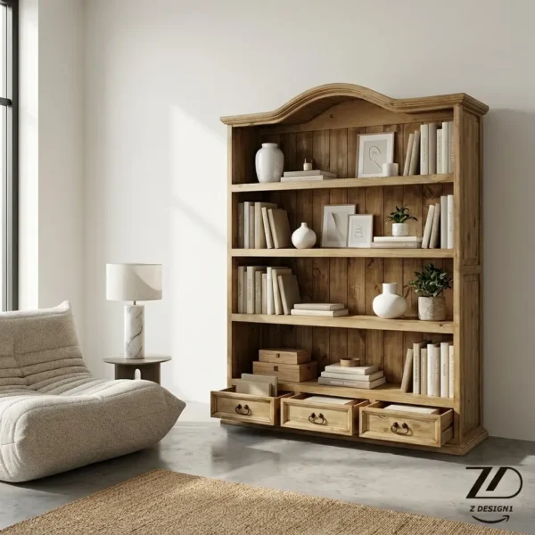 کتابخانه چوبی کلاسیک