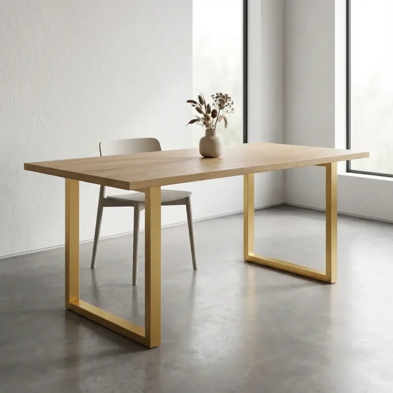 پایه میز فلزی طلایی