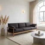 کاناپه سه نفره چوبی آسنا