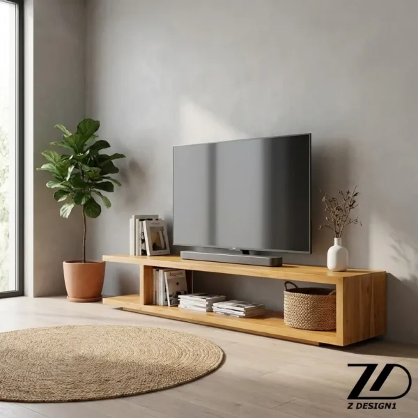 میز تلویزیون چوبی مانیار