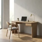 میز تحریر چوبی مینیمال