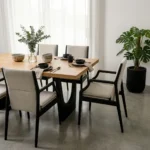 میز تمام چوب 6 نفره آدیسا