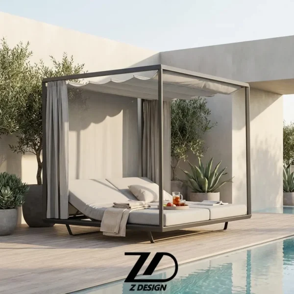 تخت دو نفره کنار استخری مدل ایرِن