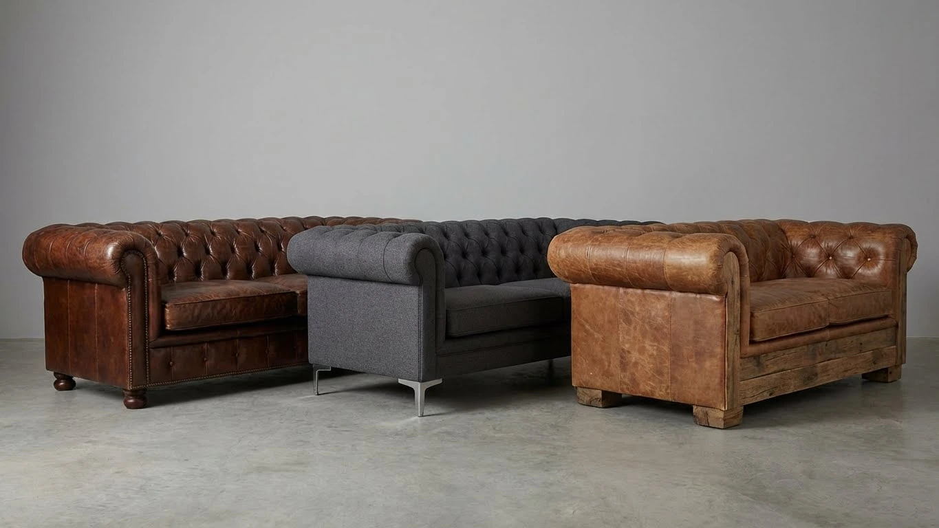 مقایسه ویژگی‌های بنیادین سبک‌های مختلف مبل چستر