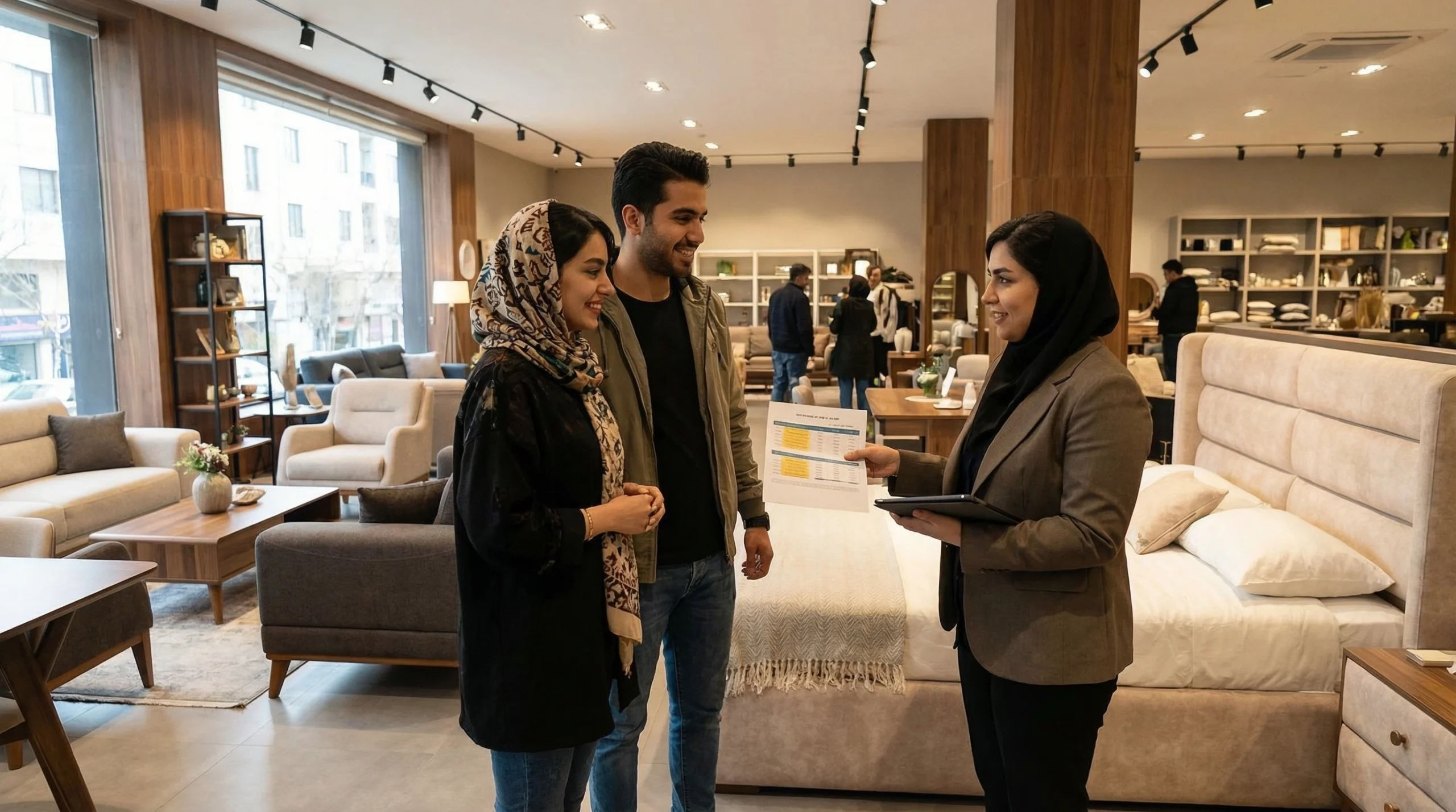 جدول مقایسه بازه قیمتی و متریال در بازارهای اصلی تهران (۱۴۰۴)