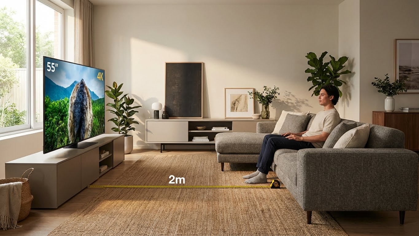 فاصله استاندارد از تلویزیون