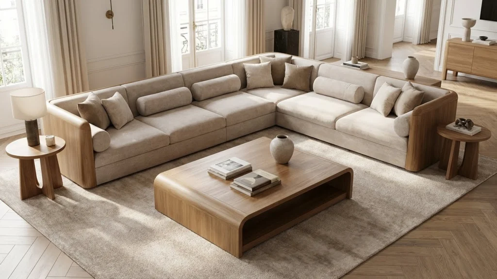 مبلمان راحتی ال شکل مدرن