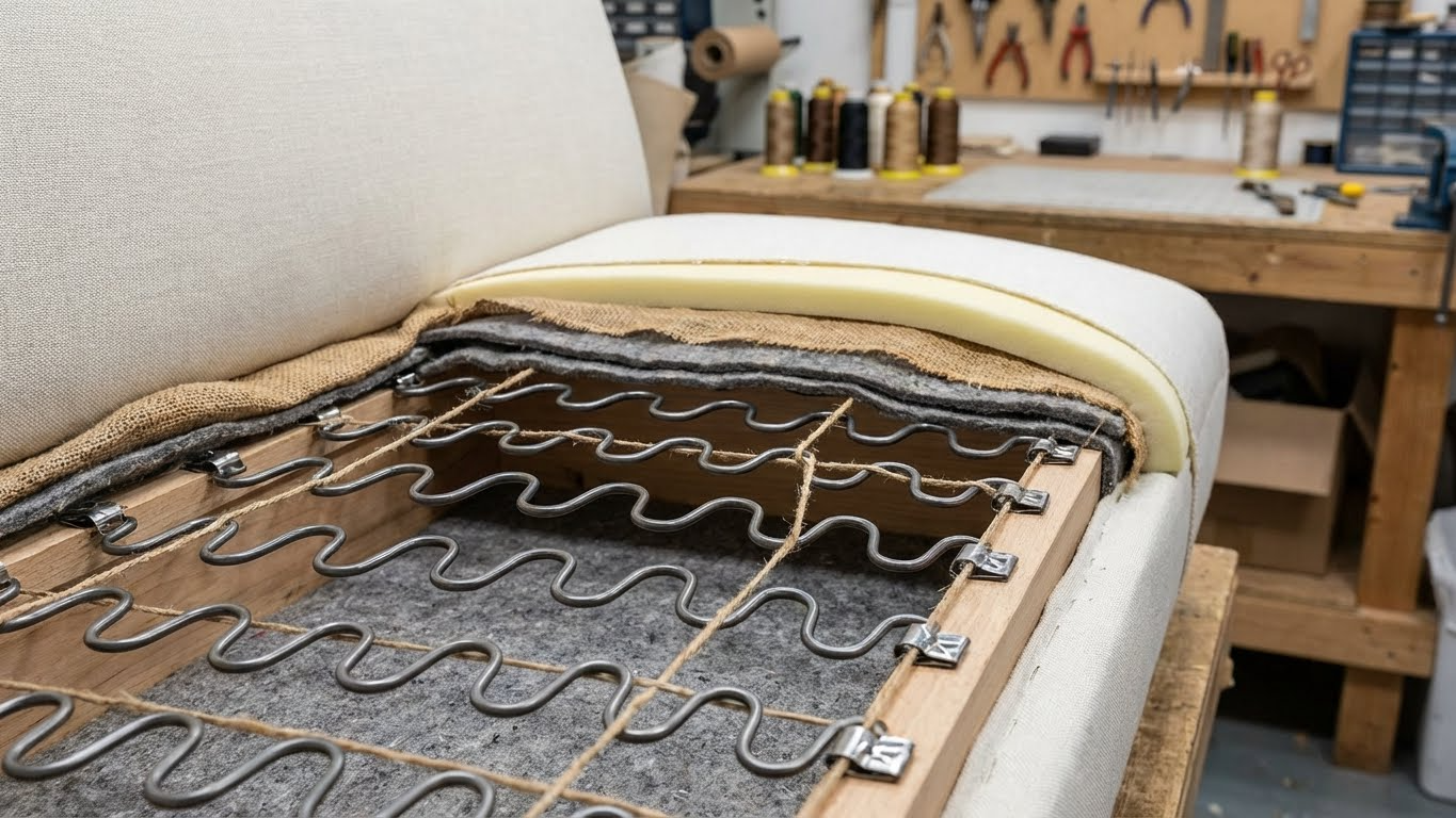 فنر سینوسی کاناپه جلو تلویزیون