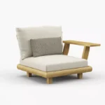 مبل ال راحتی تمام چوب مدل تینا