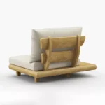 مبل ال راحتی تمام چوب مدل تینا