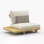 مبل ال راحتی تمام چوب مدل تینا