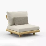 مبل ال راحتی تمام چوب مدل تینا