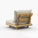 مبل ال راحتی تمام چوب مدل تینا