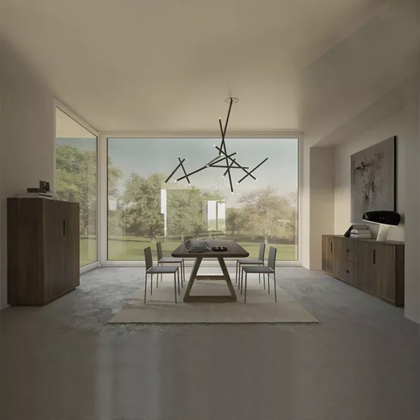 کنسول ایستاده چوبی مانلی