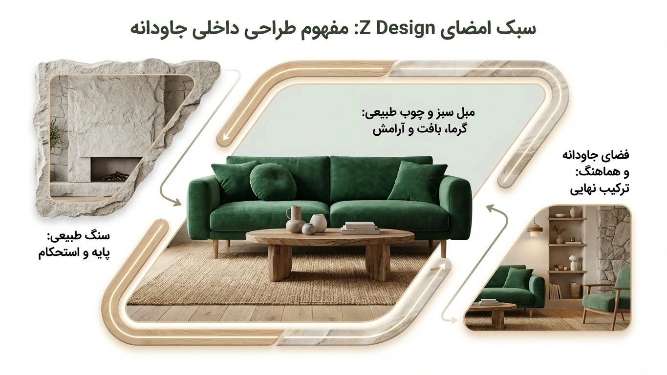 خرید مبلمان سبز سفارشی با ضمانت کیفیت زد دیزاین