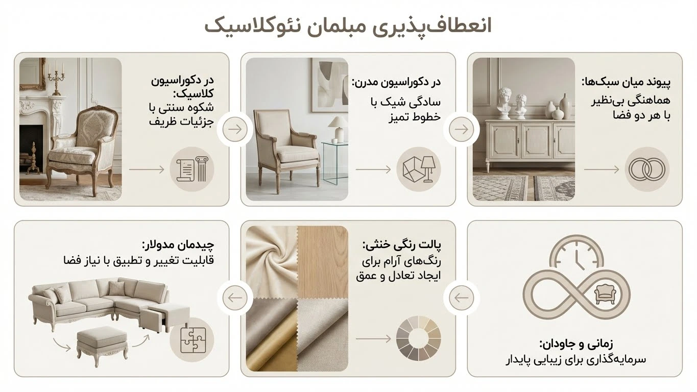 خرید مبل نئوکلاسیک از تولیدی زد دیزاین