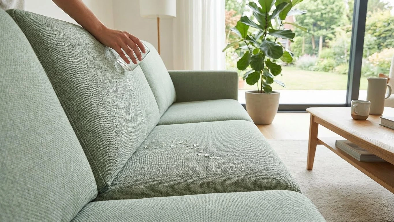 انتخاب پارچه برای مبل سبز؛ پارچه نانو