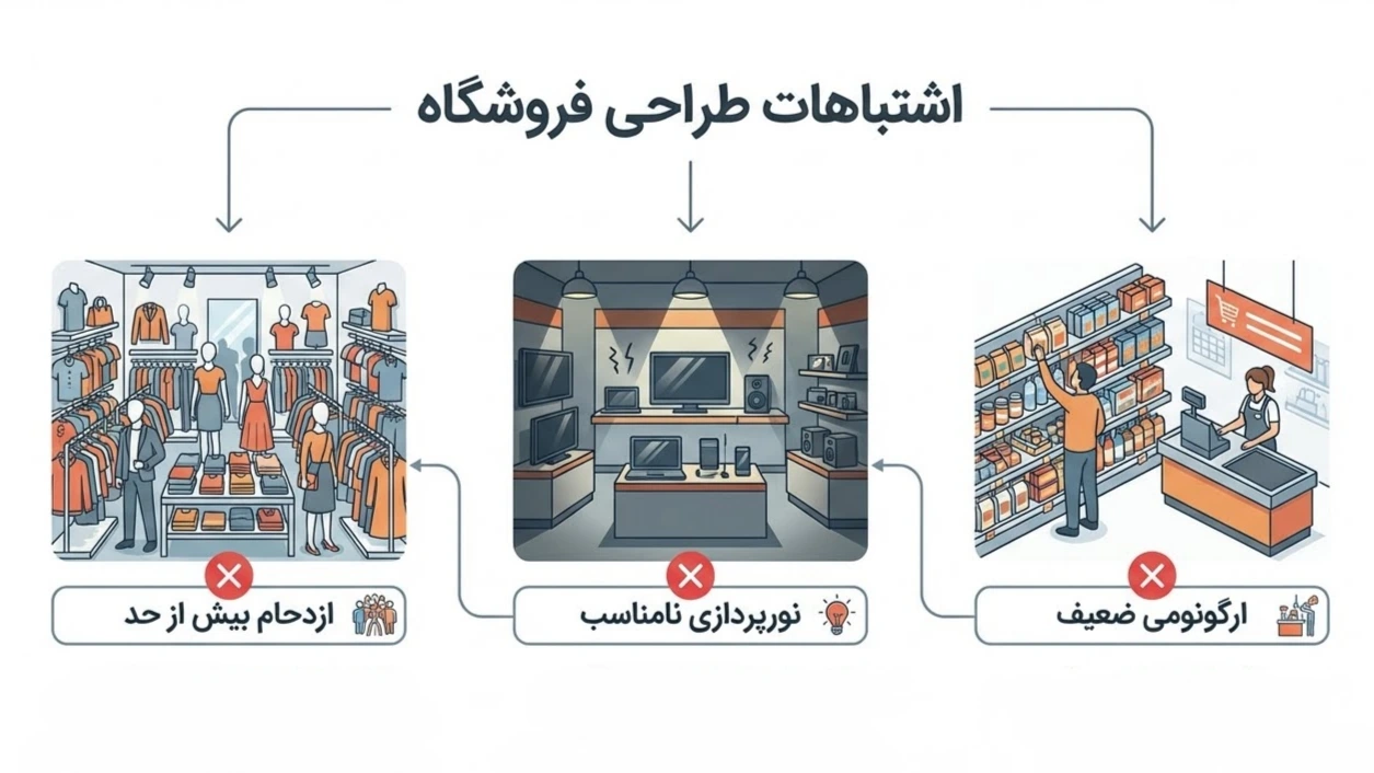 اشتباهات رایج در طرح دکوراسیون مغازه و چیدمان