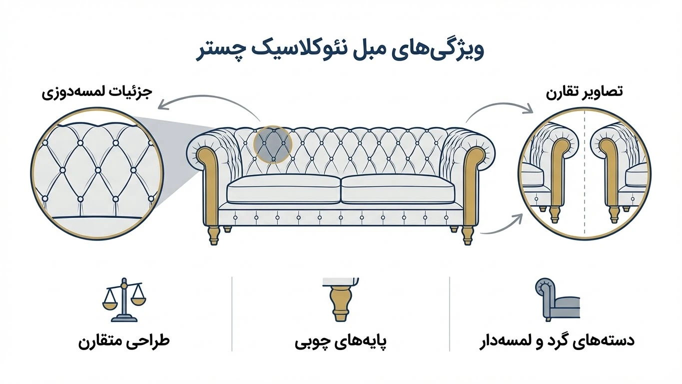 مبل نئوکلاسیک چستر