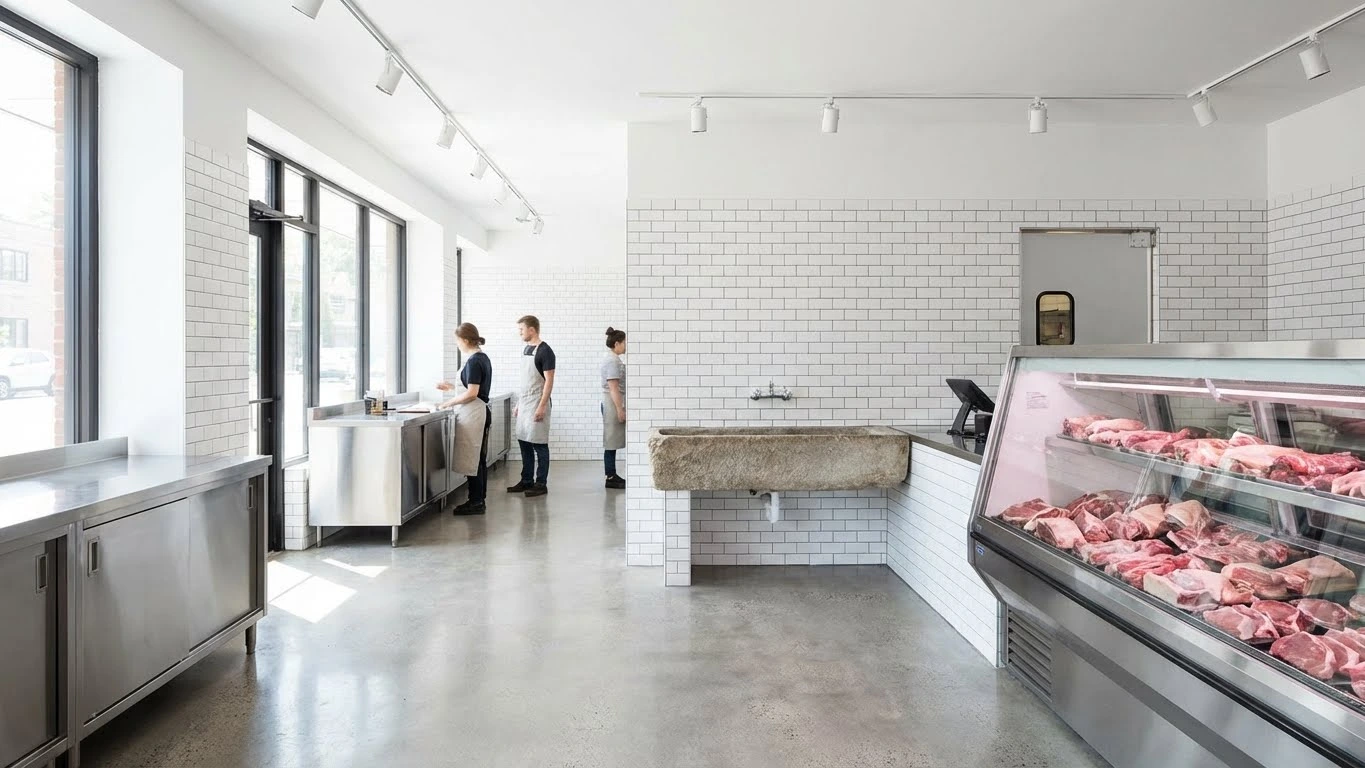 اصول دکور مغازه پروتئینی: نمایش بهداشت و تازگی