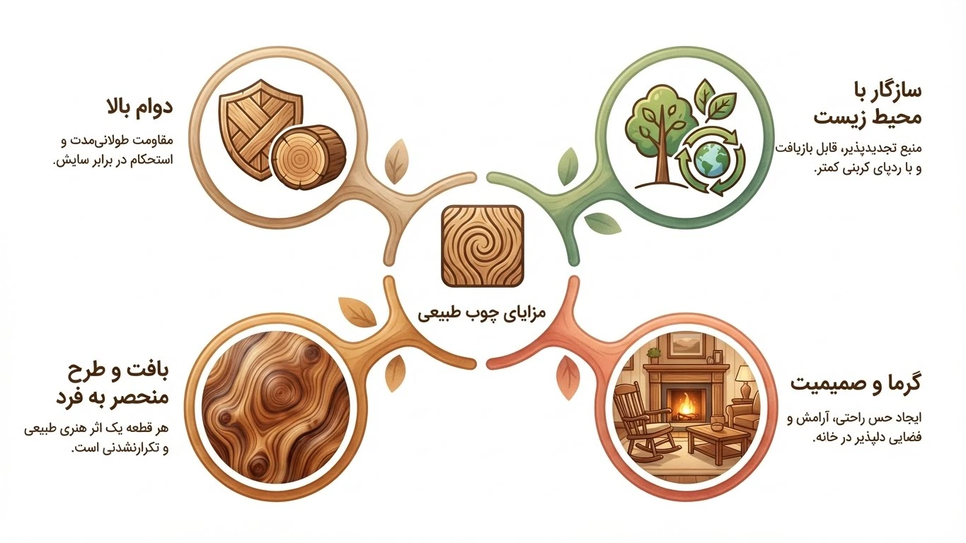 تخت باکس چوبی روستیک