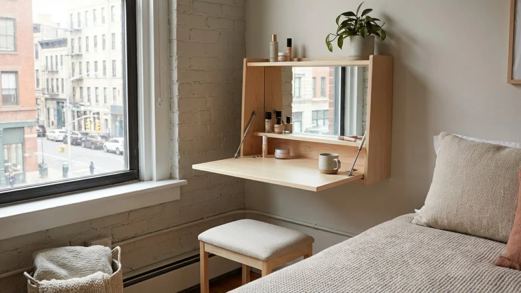 میز آرایش کمجا و دیواری برای اتاقهای آپارتمانی