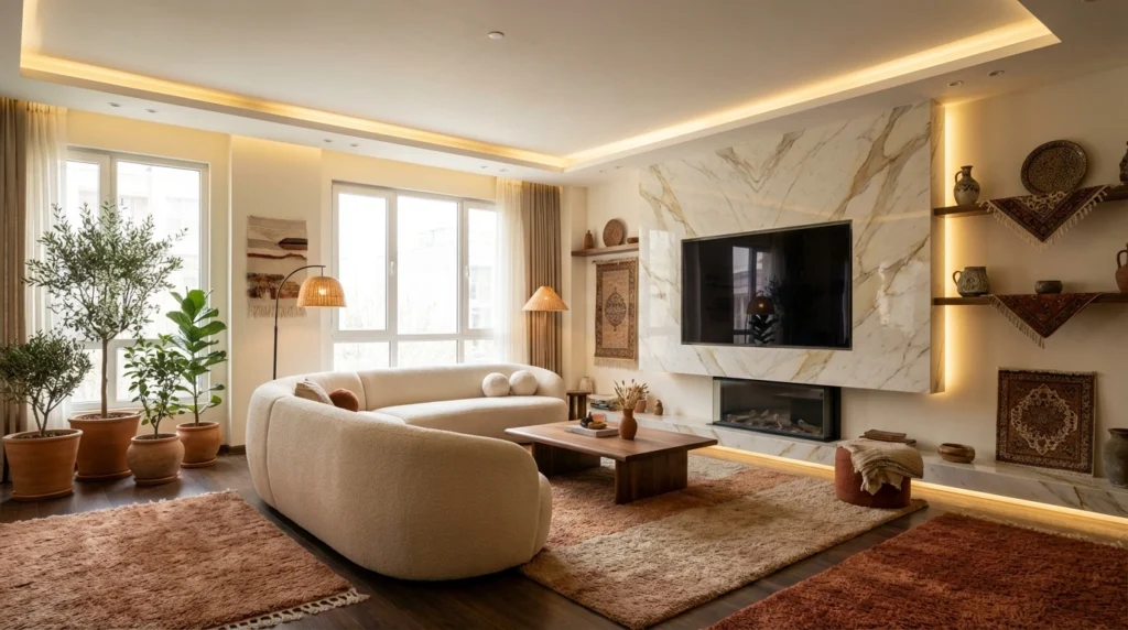 24 ایده چیدمان و دکوراسیون پذیرایی مدرن و ترند + نمونه مدل های جذاب و خلاقانه ۲۰۲۵