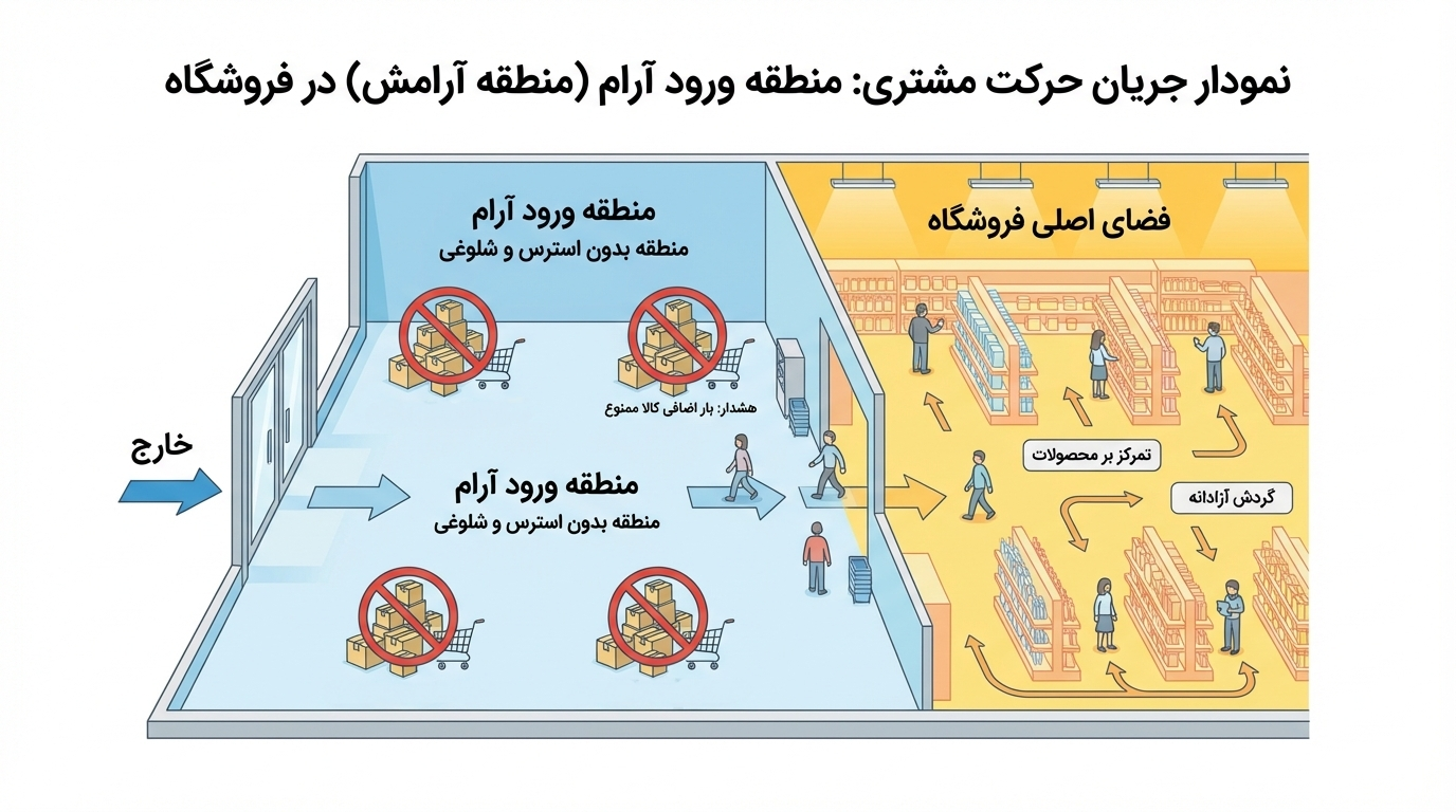 منطقه رفع فشار و تاثیر آن بر دکوراسیون مغازه کوچک لباس