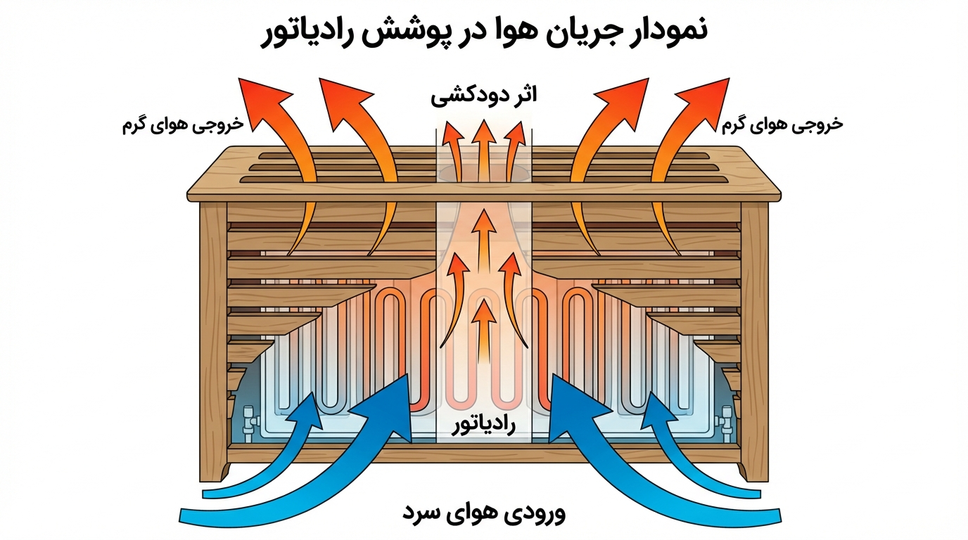 آیا نصب کاور رادیاتور باعث کاهش گرمای محیط میشود؟ (بررسی فنی)