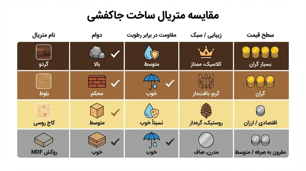 بررسی متریال در جاکفشیهای مدرن و قیمت جاکفشی جدید