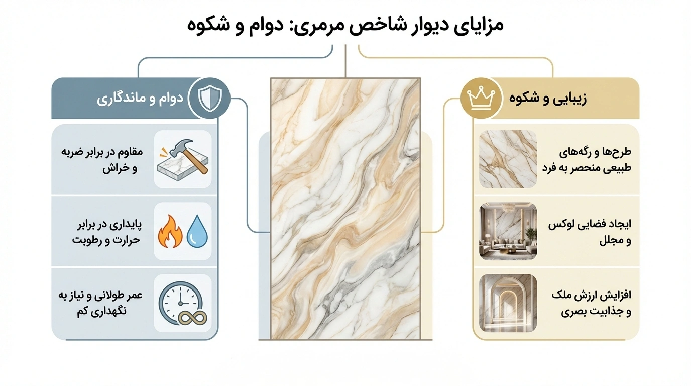 دیوار شاخص با اسلبهای سنگ طبیعی