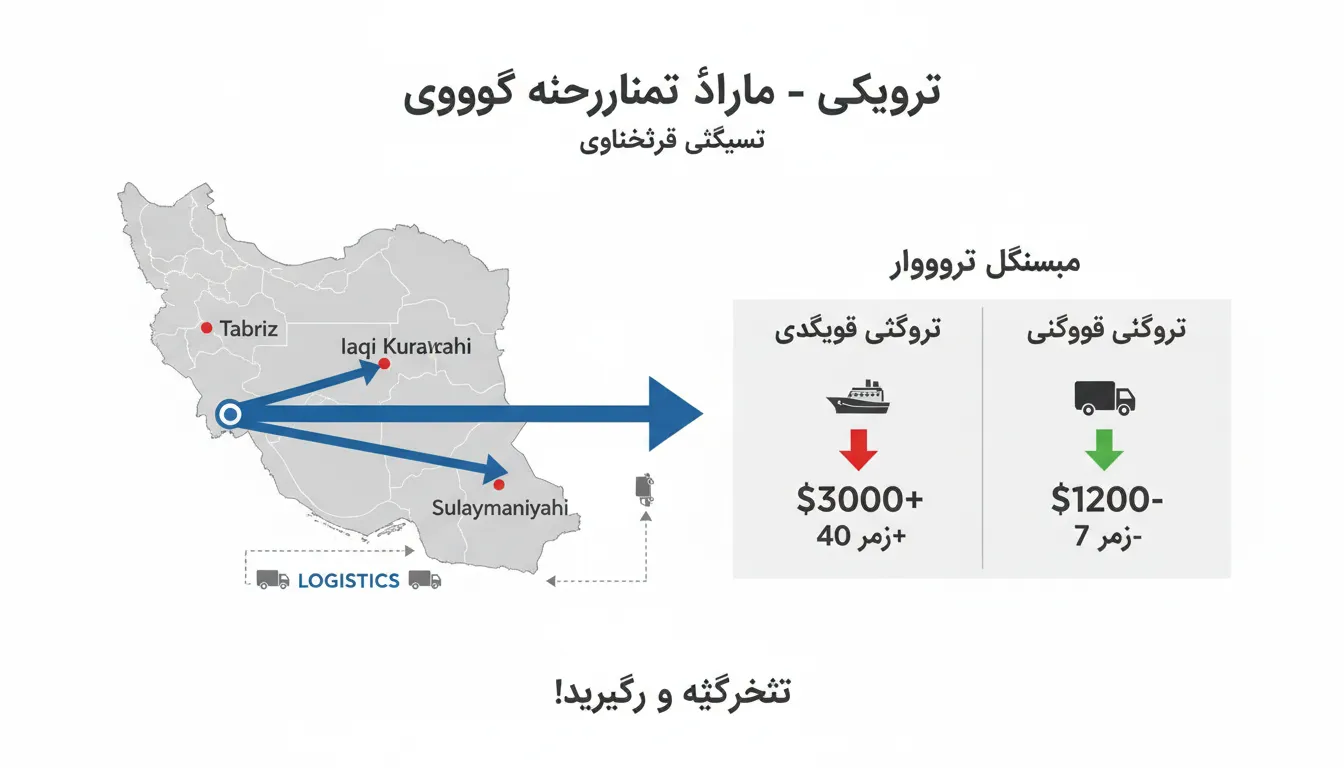 شیکاریی جوگرافی و ئابووریی هاوردەکردنی مۆبیلیا لە ئێرانەوە بۆ هەرێمی کوردستان