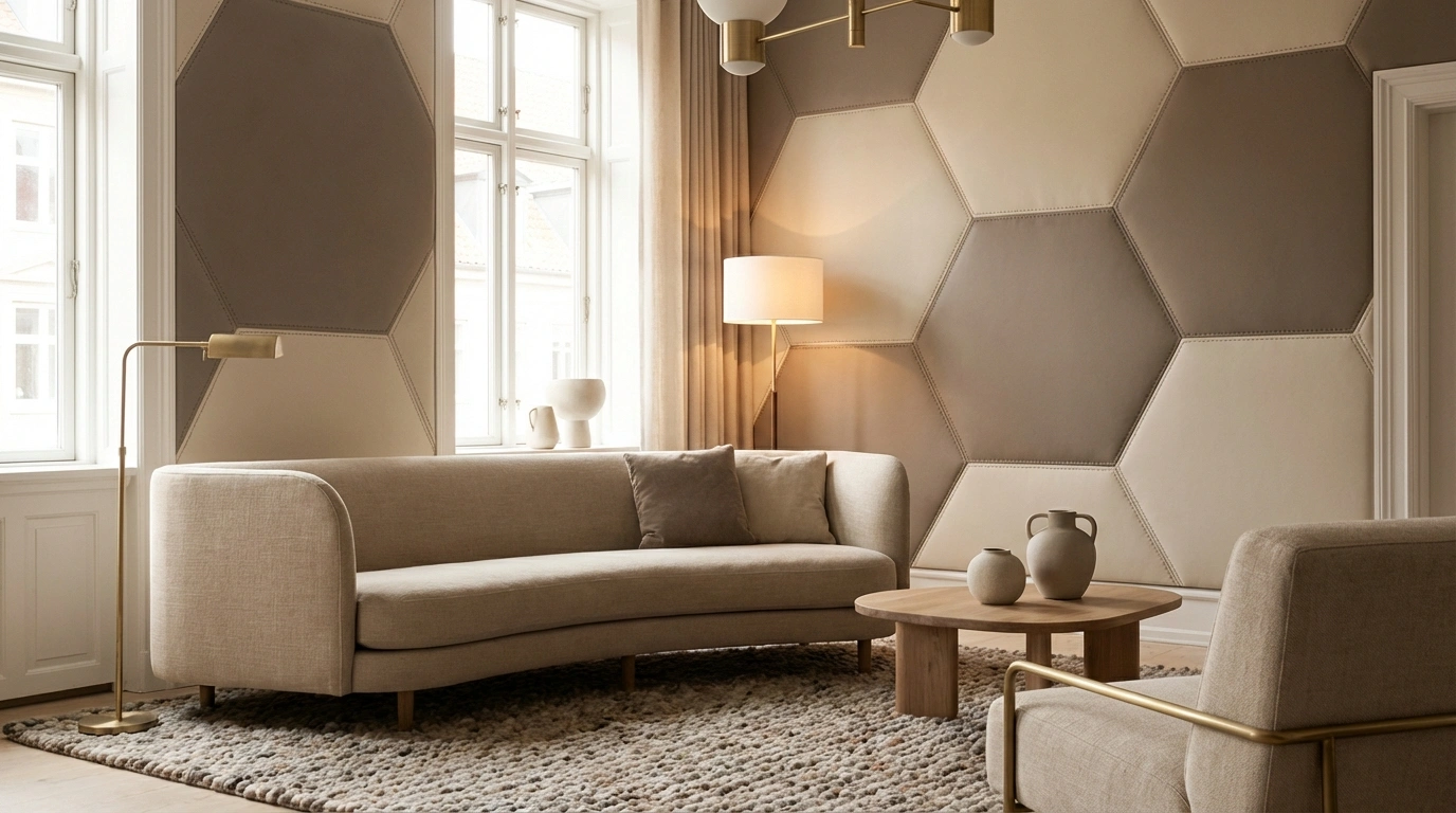 دیوارپوش‌های چرمی و پارچه‌ای با هندسه مدرن