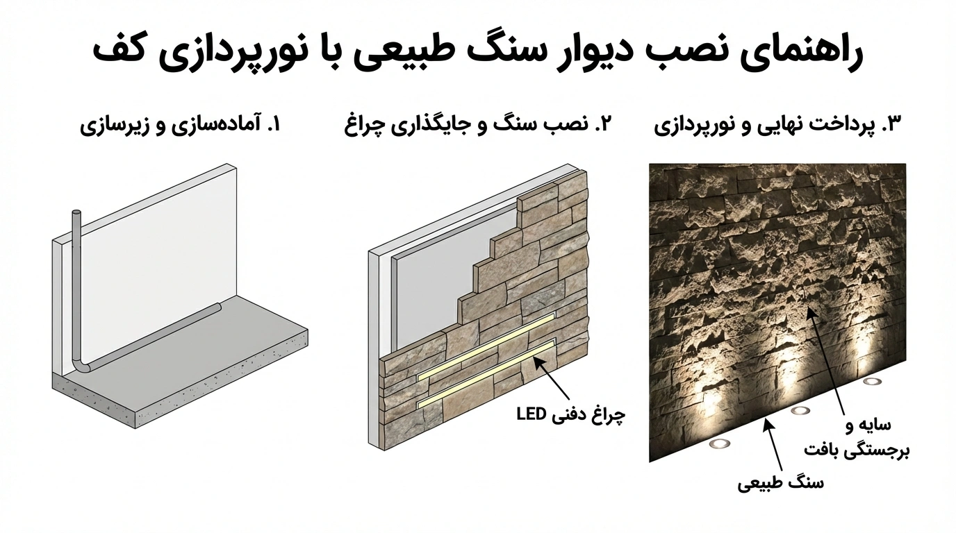 نورپردازی؛ بخش جداییناپذیر دیزاین دیوار