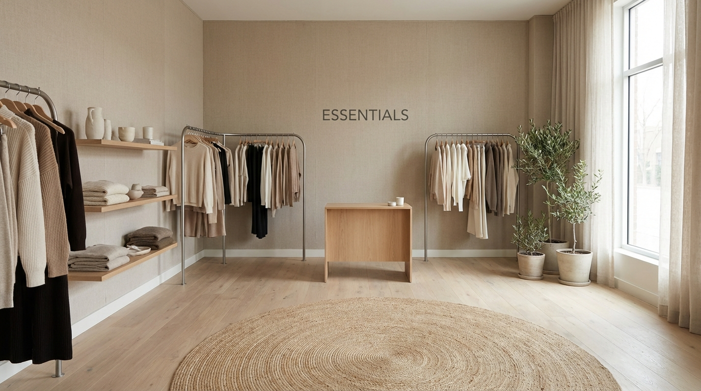 مینیمالیسم در دکوراسیون فروشگاه پوشاک