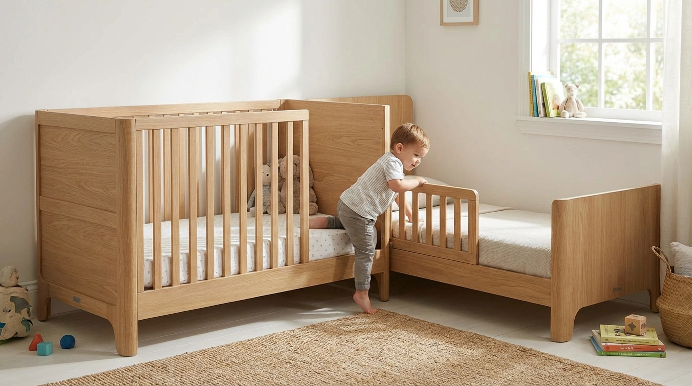 تخت و کمد نوزاد چندمنظوره با قابلیت تبدیل شوندگی