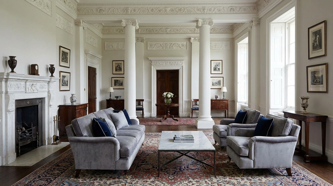 سبک نئوکلاسیک و رنگ فیلی مبل