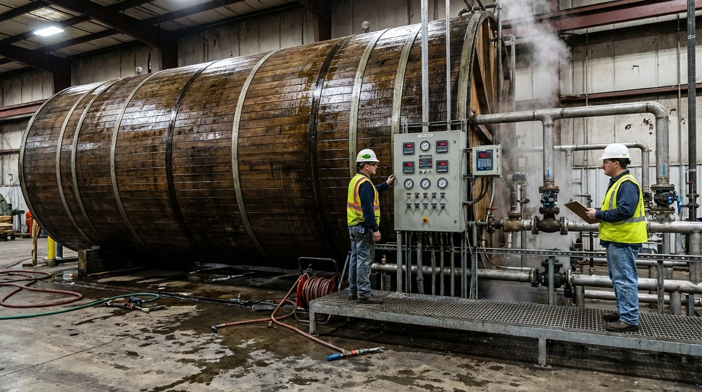 فرآیند اشباع تحت فشار جهت مقاوم‌سازی چوب سپیدار