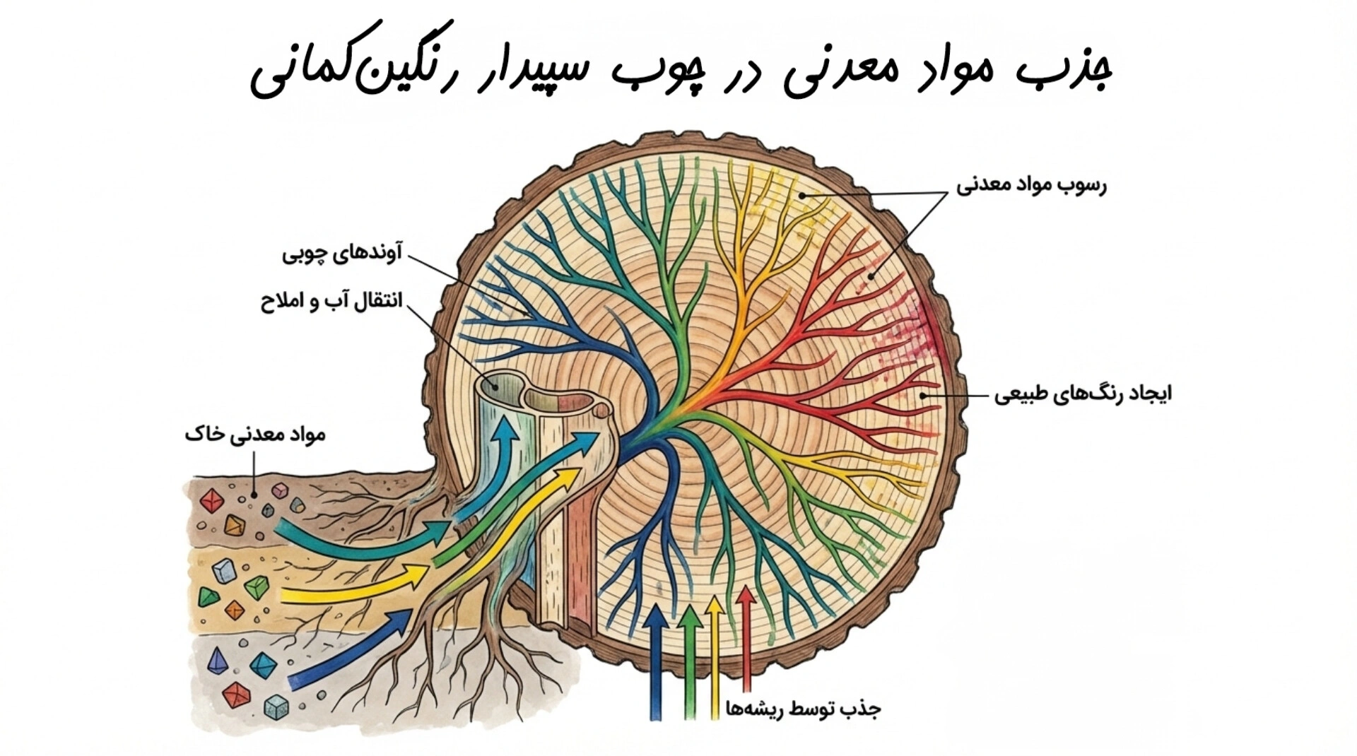 چوب سپیدار رنگین‌کمانی؛ جذاب‌ترین گونه دکوری در صنایع دستی