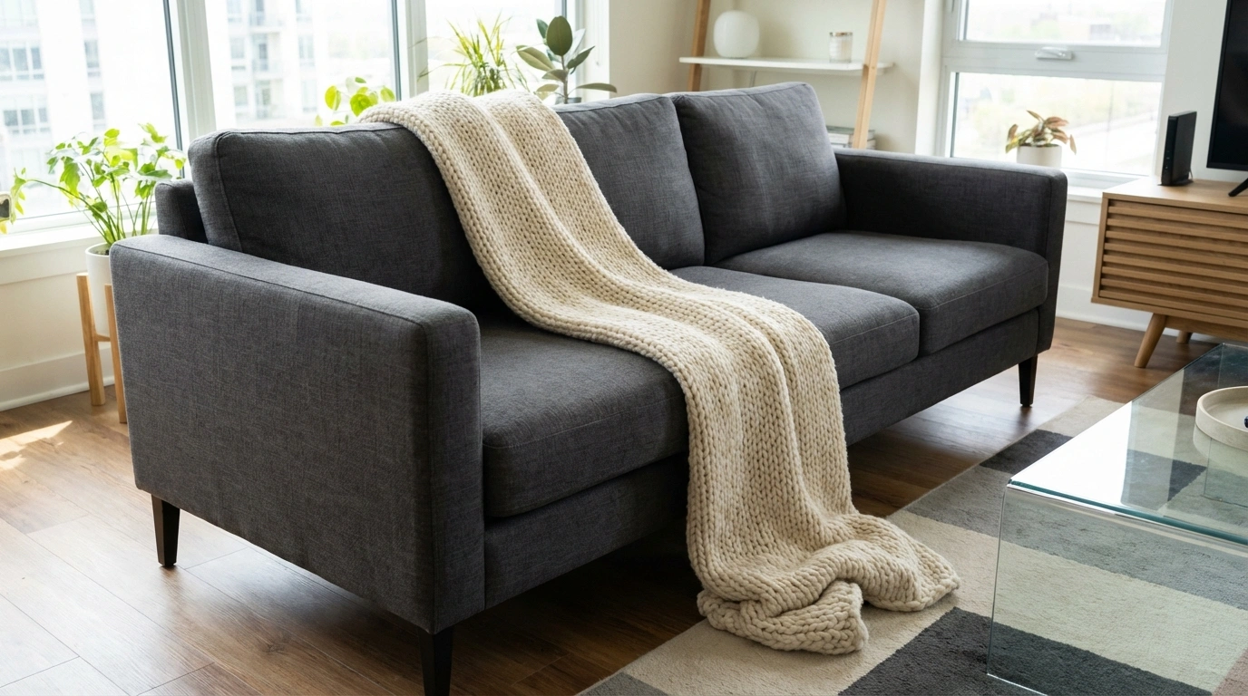 ابعاد استاندارد و محاسبات هندسی برای انتخاب شال مبل مناسب انواع مبلمان