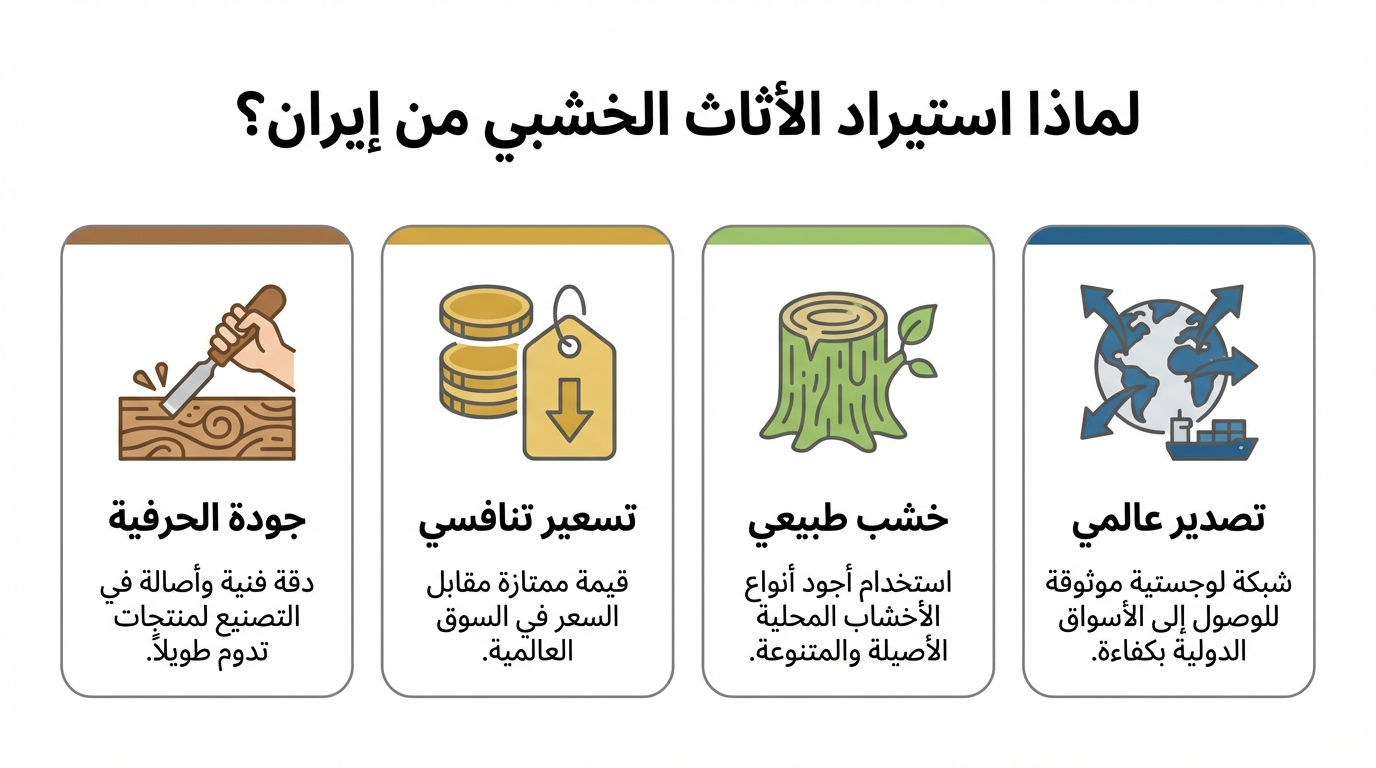 أثاث وديكورات خشبية من إيران بالجملة | مصنع زد ديزاين للتوريد