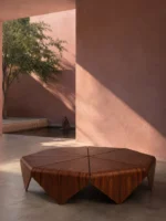 میز جلومبلی چوبی مدرن چندوجهی مدل پلی‌گون - Image 7