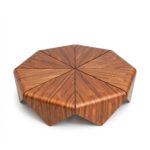میز جلومبلی چوبی مدرن چندوجهی مدل پلی‌گون